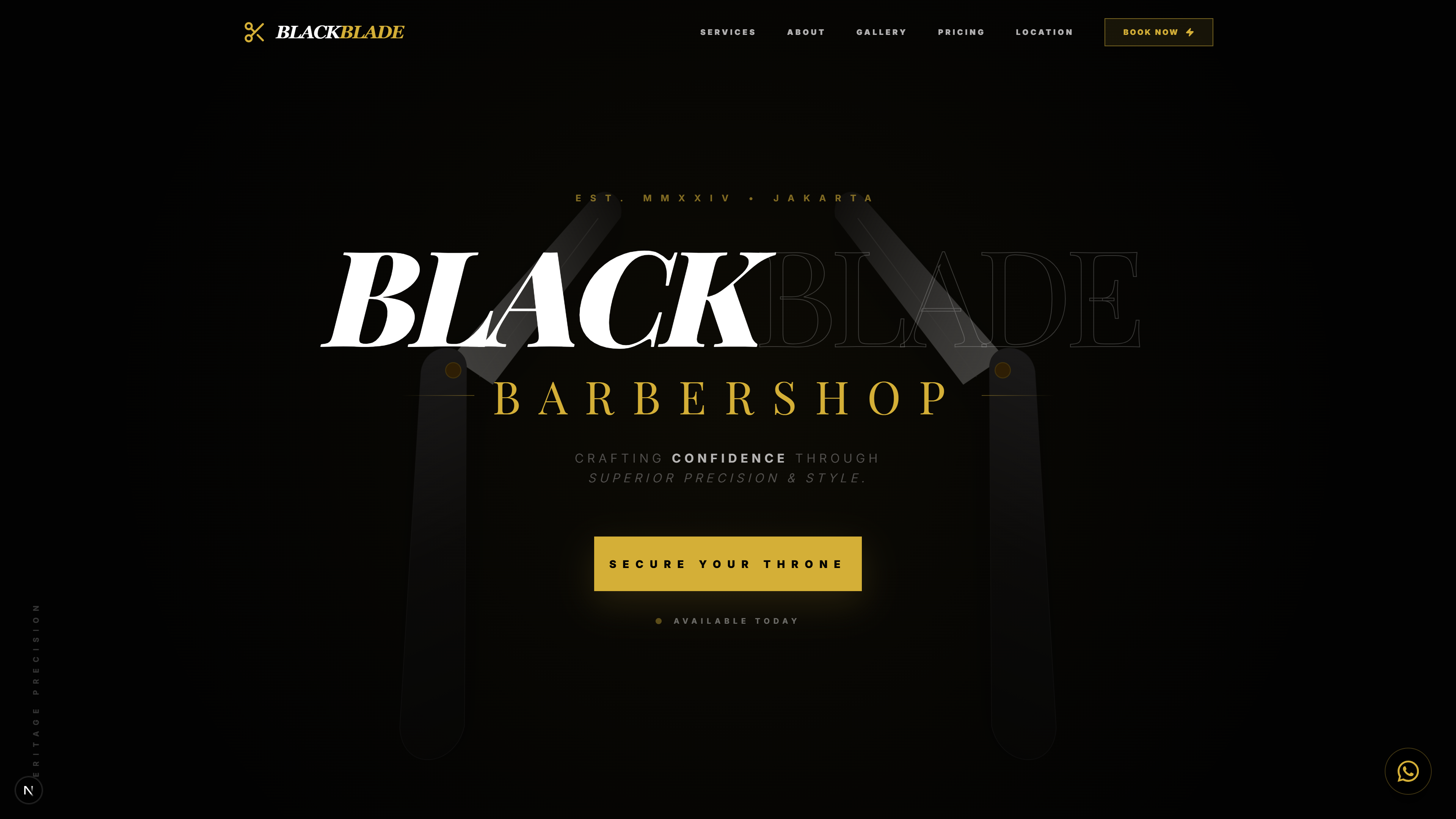 Website Landing Page Barbershop