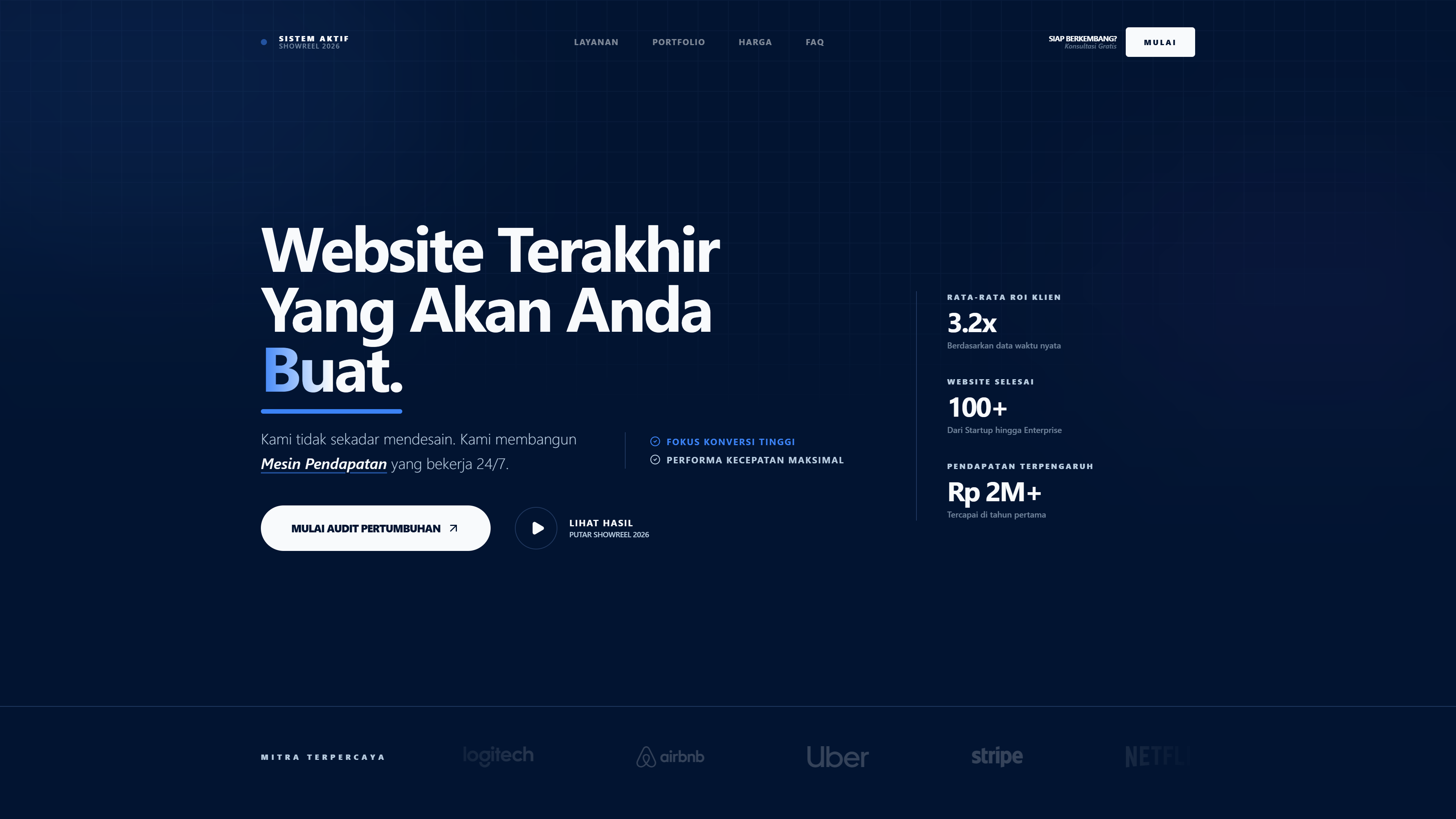 Website Landing Page Modern Technology