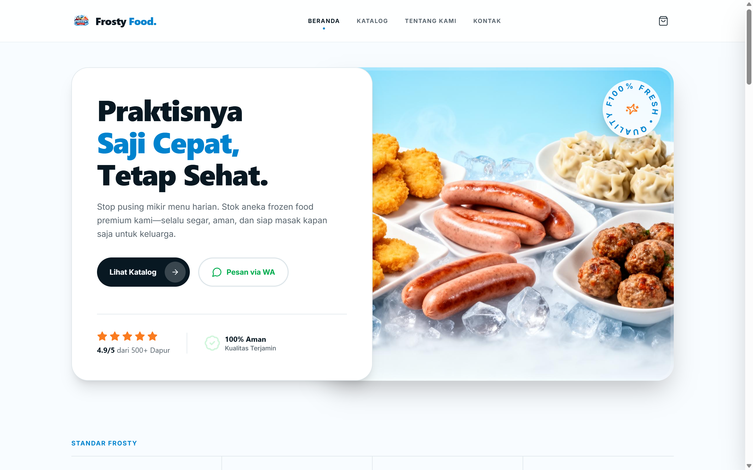 Website Frozen Food