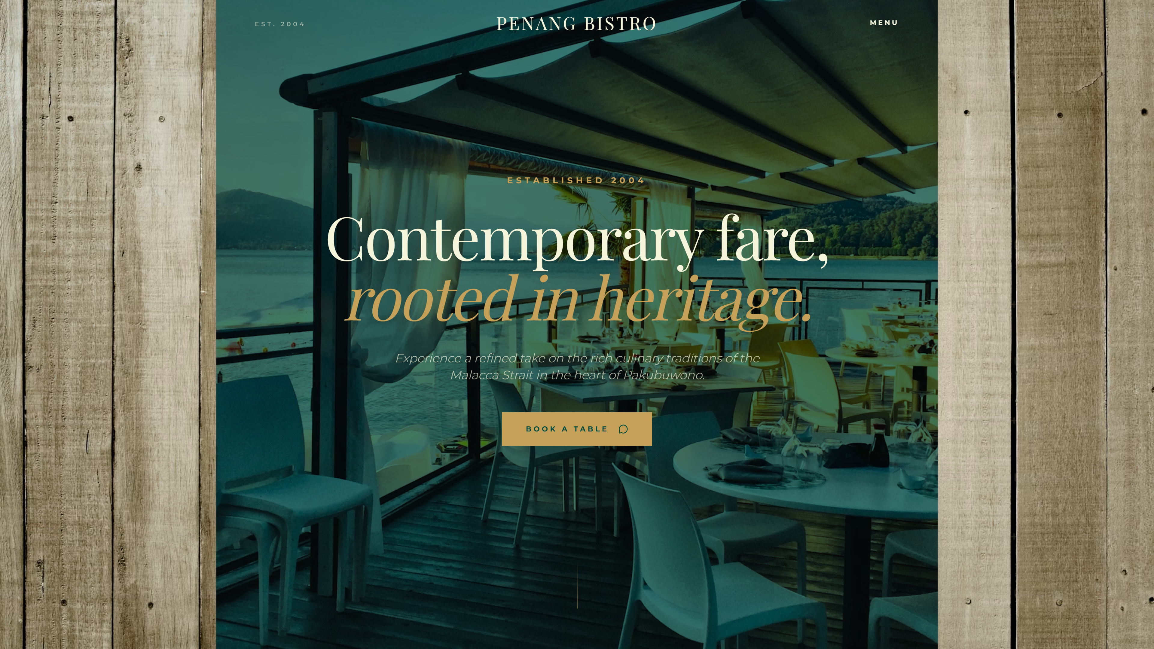 Website Restaurant Penang Bistro